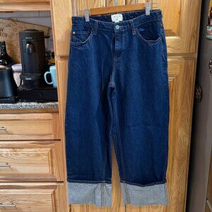 kate spade new york x Target High-Rise Wide-Leg Cuff Jeans Women’s 8 EUC